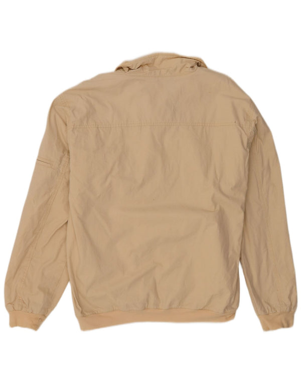 Champion Mens Bomber Jacket UK 40 Large Beige Cotton