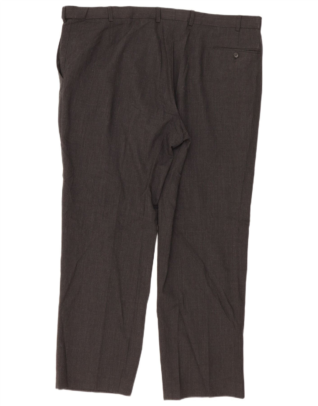 Marks & Spencer Mens Regular Fit Suit Trousers W44 L31 Grey Wool