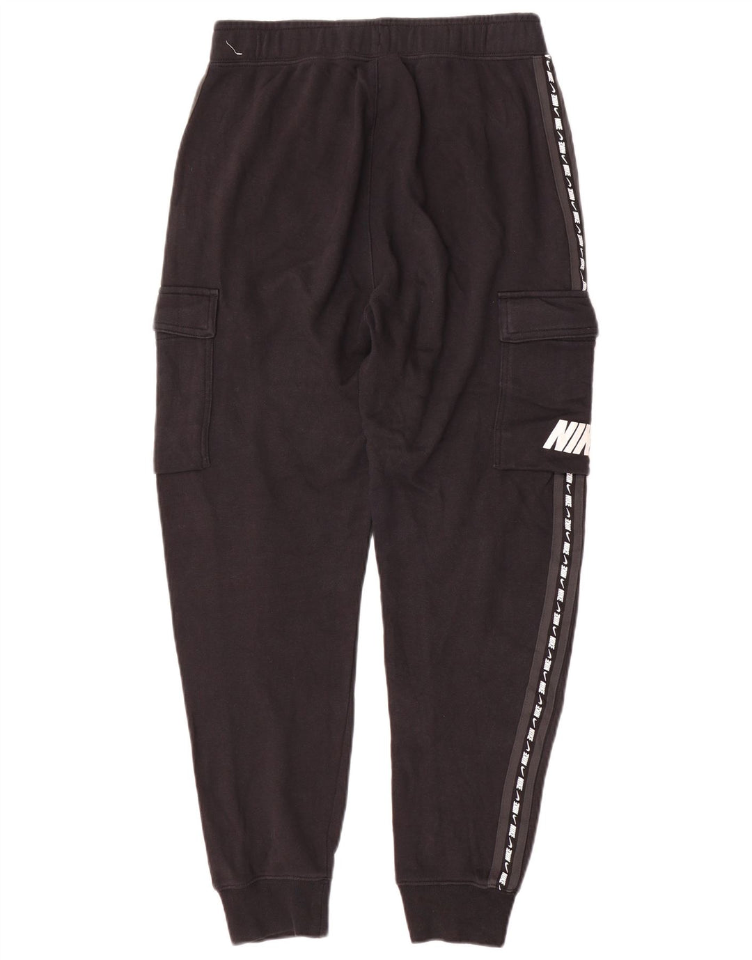 Nike Mens Graphic Cargo Tracksuit Trousers Joggers Small Black Cotton