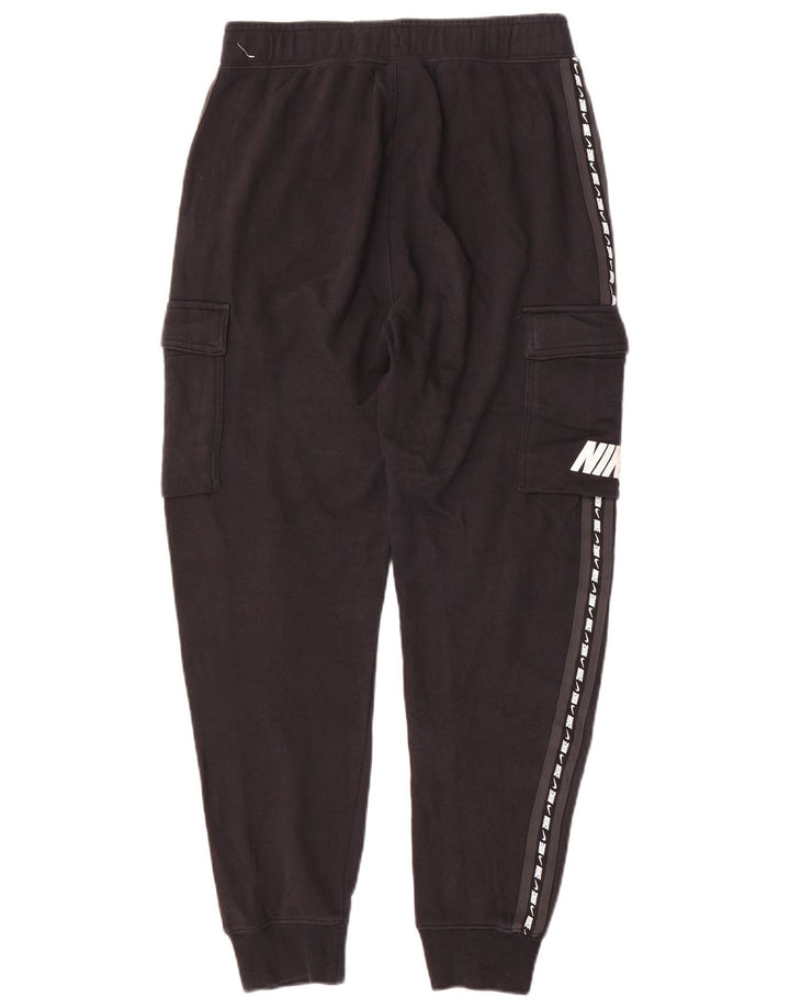 Nike Mens Graphic Cargo Tracksuit Trousers Joggers Small Black Cotton
