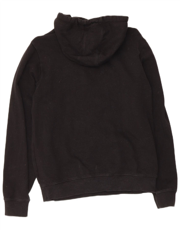Guess Mens Graphic Hoodie Jumper Small Black Cotton