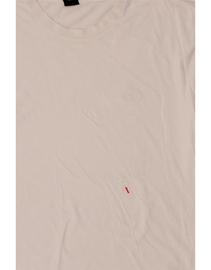 HUGO BOSS Mens T-Shirt Top XL White Vintage Hugo Boss and Second-Hand Hugo Boss from Messina Hembry 