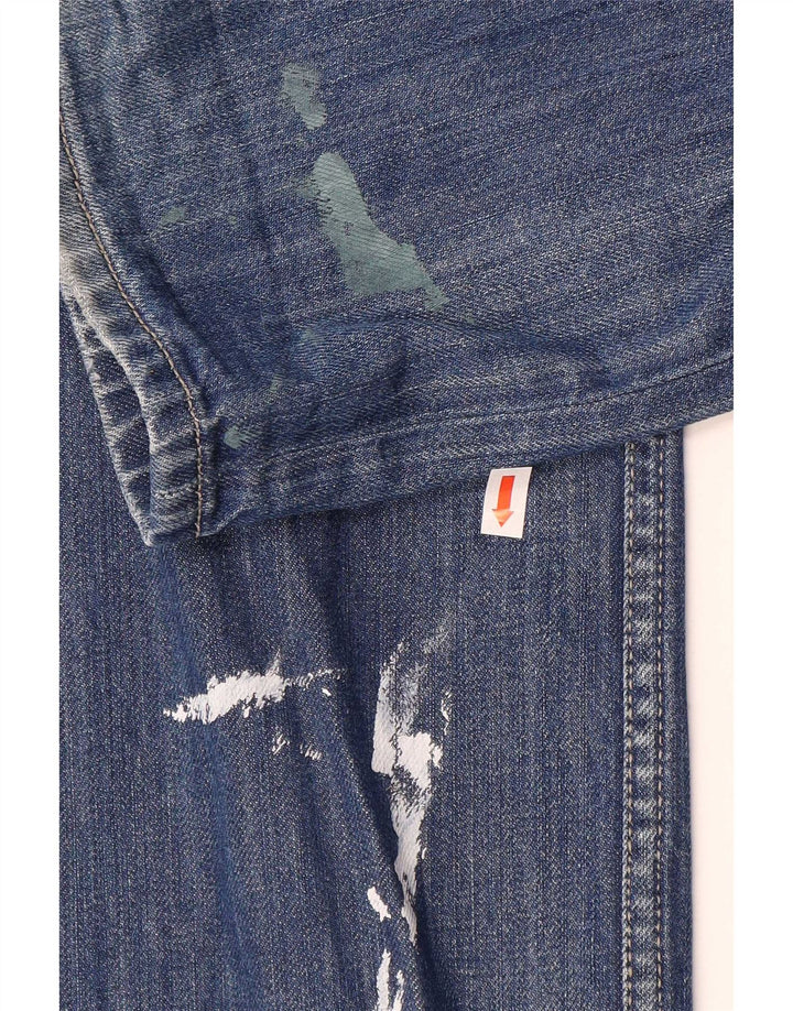Diesel Mens Straight Jeans W32 L33 Blue Cotton
