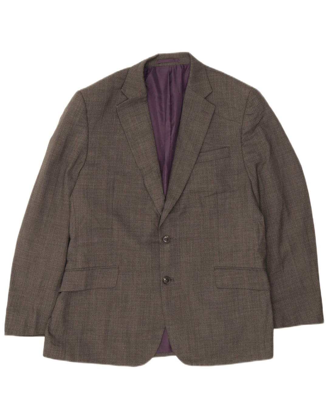 Marks & Spencer Mens Performance 2 Button Blazer Jacket UK 42 Large Grey