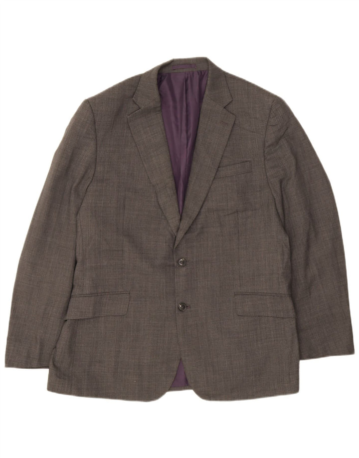 Marks & Spencer Mens Performance 2 Button Blazer Jacket UK 42 Large Grey