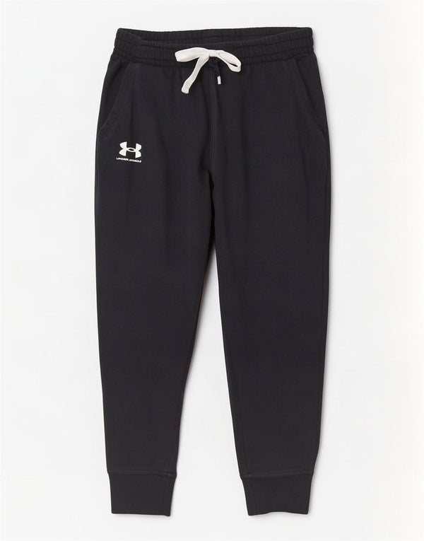 Under Armour Womens Tracksuit Trousers Joggers UK 16 Large Black Cotton