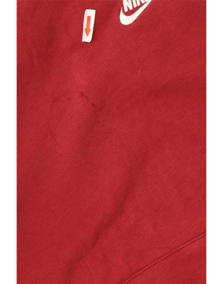 Nike Womens Oversized Hoodie Jumper UK 10 Small Red Cotton