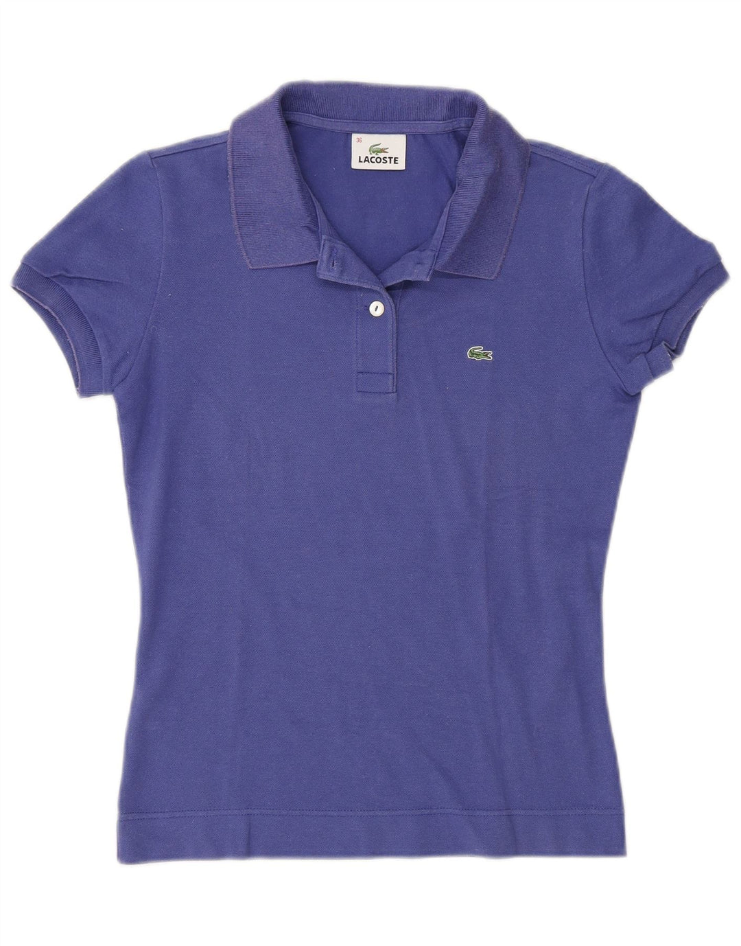Lacoste Womens Polo Shirt Size 36 Small Purple Cotton