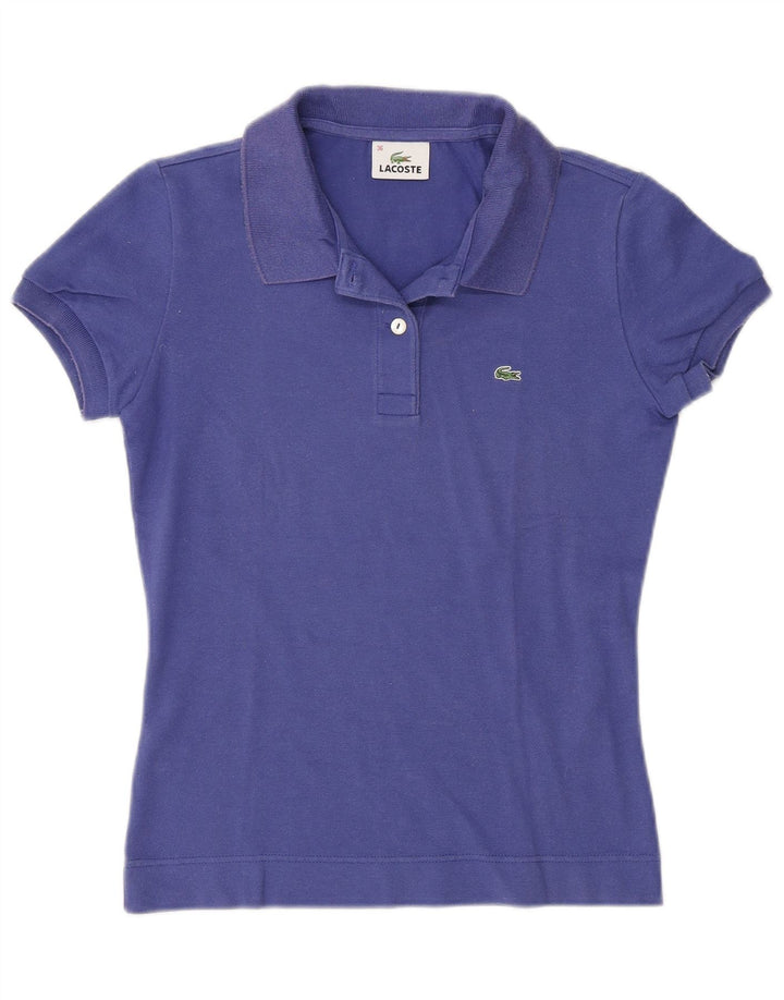 Lacoste Womens Polo Shirt Size 36 Small Purple Cotton