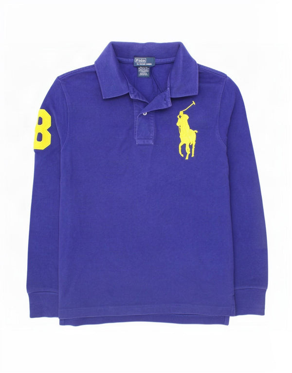 Polo Ralph Lauren Boys Graphic Polo Shirt 10-11 Years Medium Navy Blue