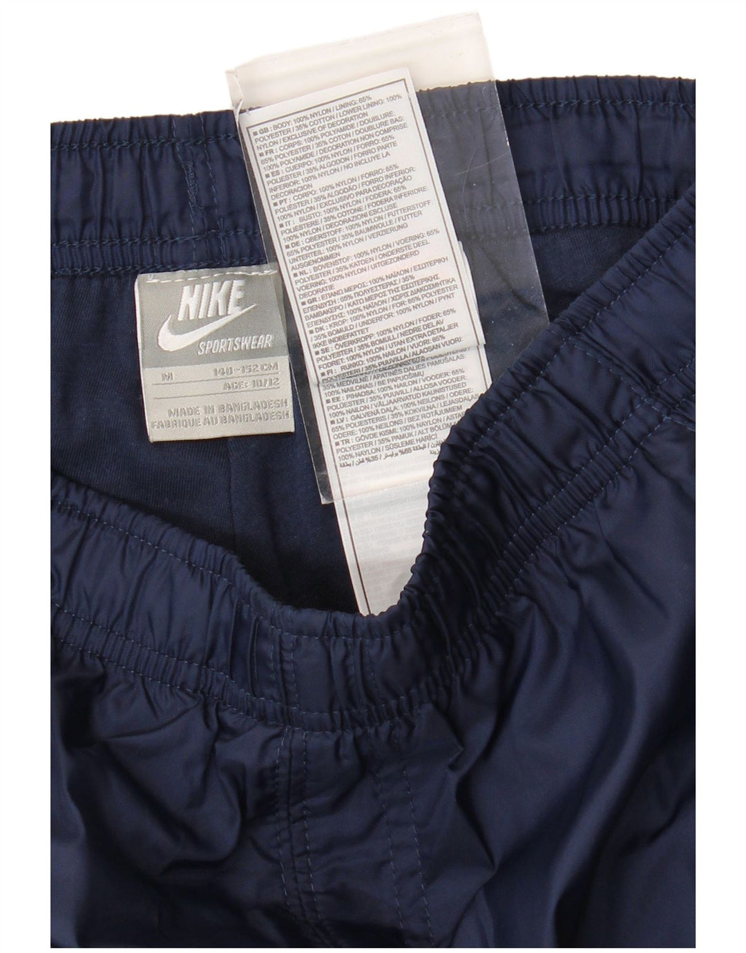 NIKE Boys Tracksuit Trousers 10-11 Years Medium Navy Blue Nylon