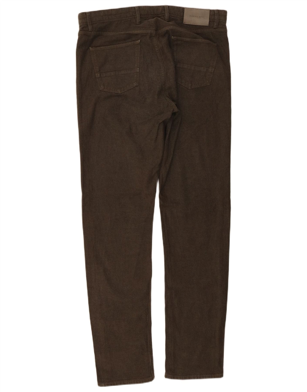 Massimo Dutti Mens Slim Fit Casual Trousers EU 42 Large W32 L32 Green