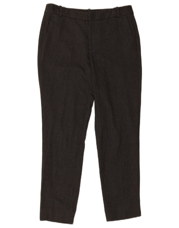 Zara Womens Slim Suit Trousers EU 36 XS W26 L28 Grey Argyle/Diamond