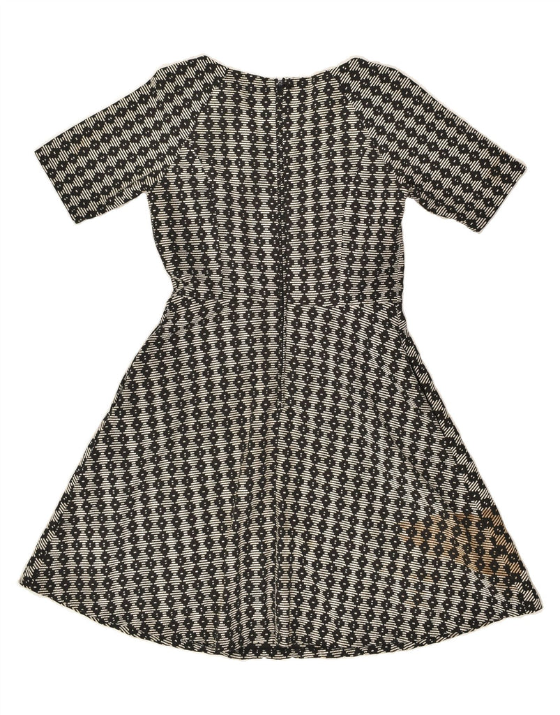 FEVER Womens A-Line Dress UK 10 Small  Grey Argyle/Diamond Polyester | Vintage Fever | Thrift | Second-Hand Fever | Used Clothing | Messina Hembry 