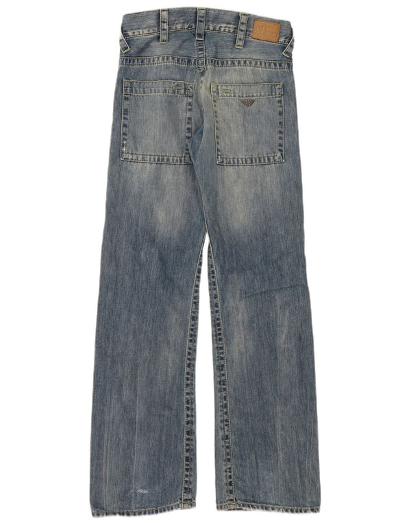 Armani Womens Wide Leg Jeans W29 L32 Blue Cotton