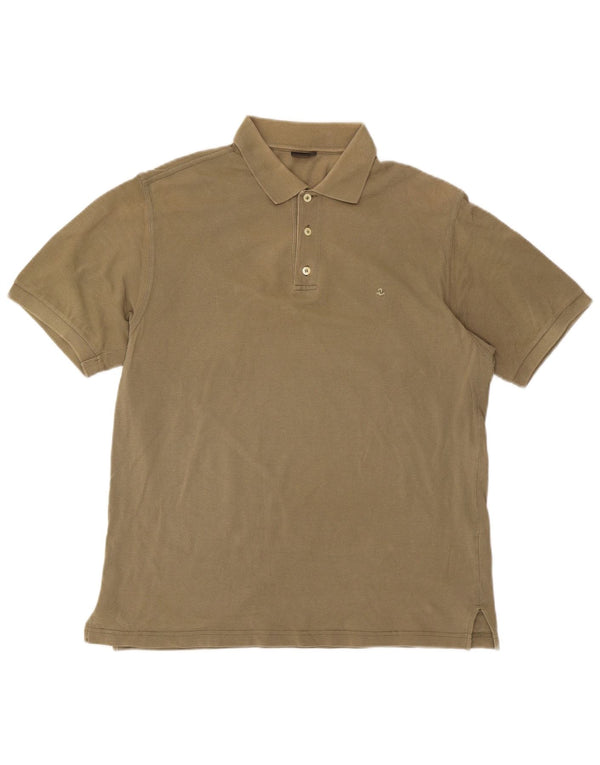 INVICTA Mens Polo Shirt Large Khaki Cotton