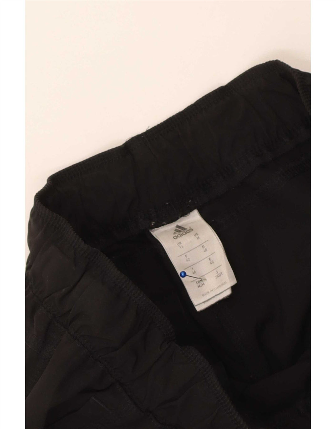 Adidas Womens Windbreaker Trousers UK 14 Medium  Black Polyester