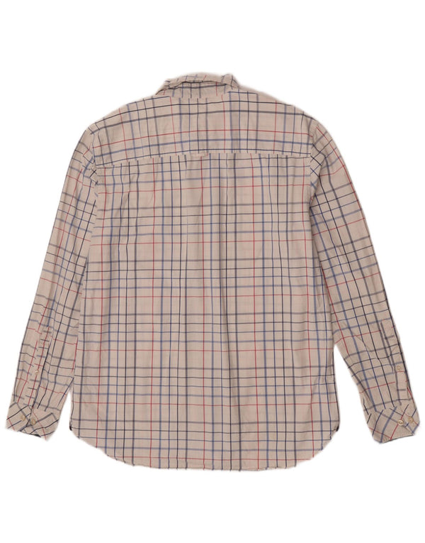 Joules Mens Classic Fit Shirt Large Off White Check Cotton