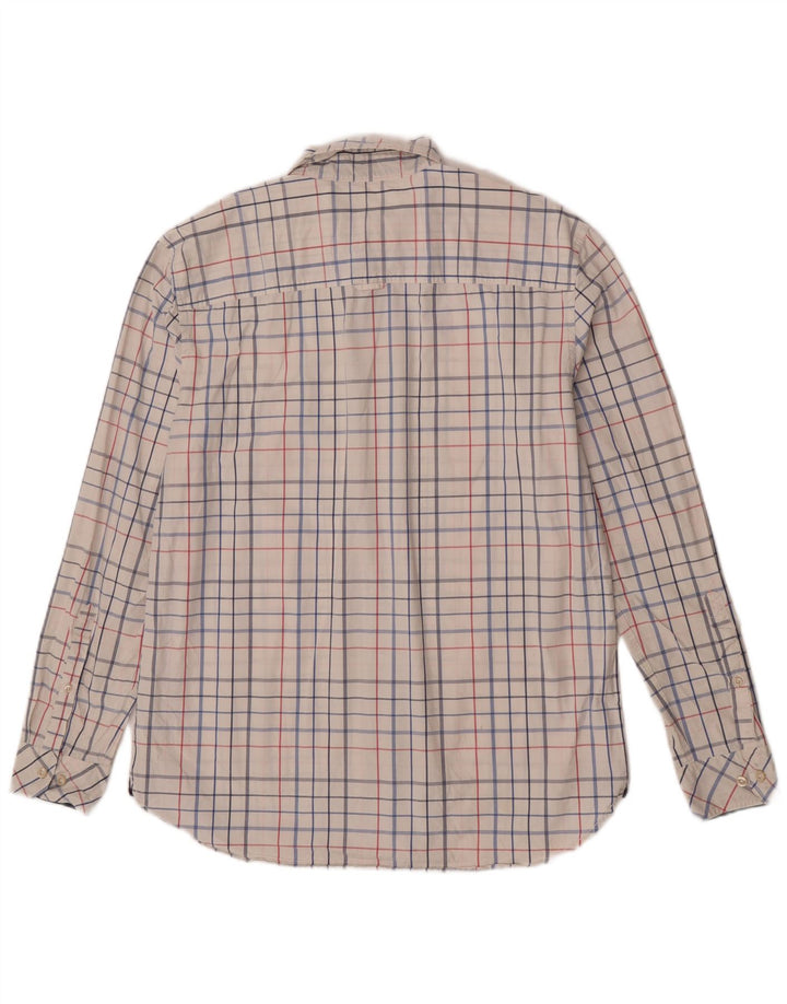 Joules Mens Classic Fit Shirt Large Off White Check Cotton