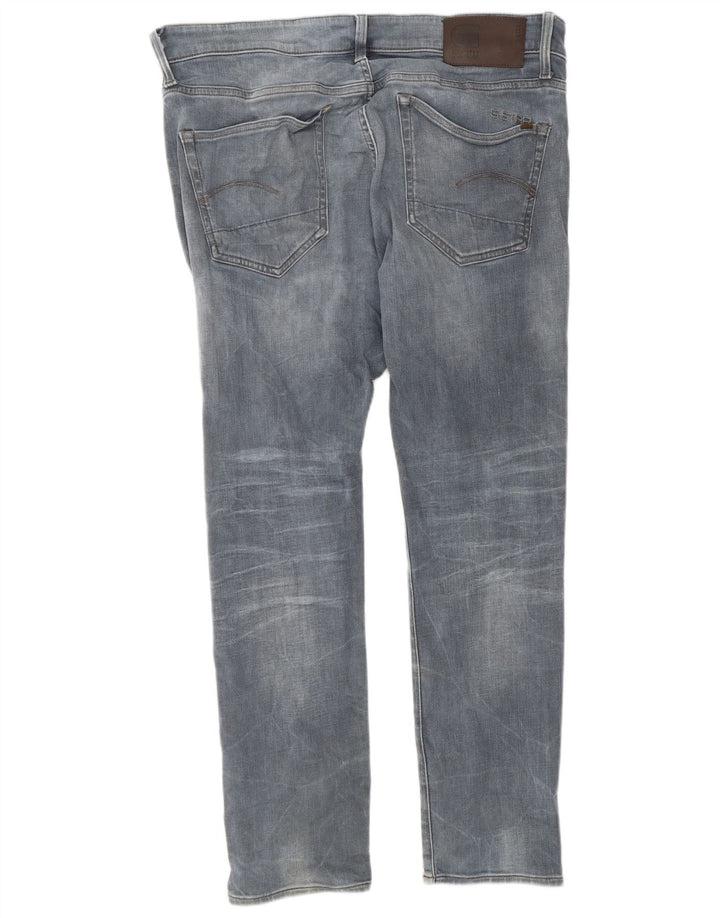 G-Star Mens Slim Jeans W34 L30 Blue Polyester