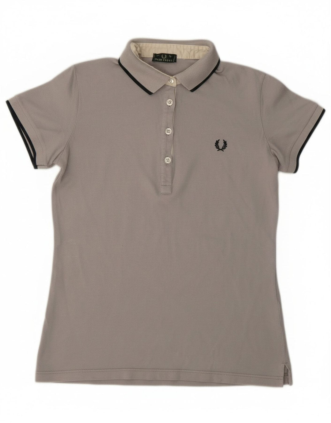 Fred Perry Womens Polo Shirt UK 14 Large Grey