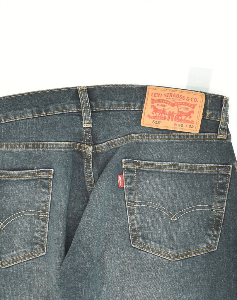 LEVI'S Mens 513 Straight Jeans W30 L27 Blue Cotton | Vintage Levi's | Thrift | Second-Hand Levi's | Used Clothing | Messina Hembry 