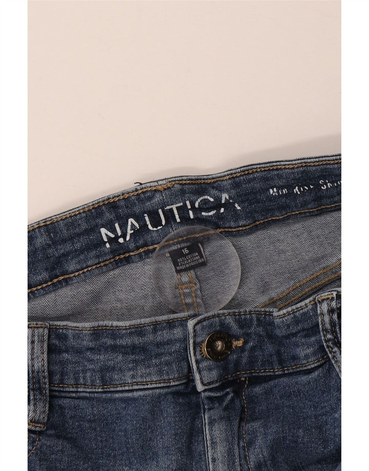 Nautica Womens Mid Rise Skinny Jeans UK 16 Large W34 L29 Blue Cotton