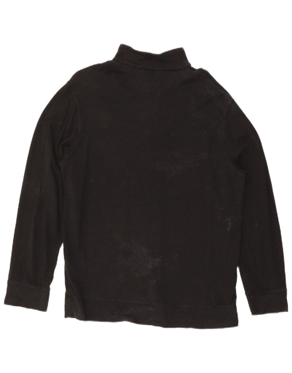 Polo Ralph Lauren Mens Zip Neck Sweatshirt Jumper Large Black Cotton