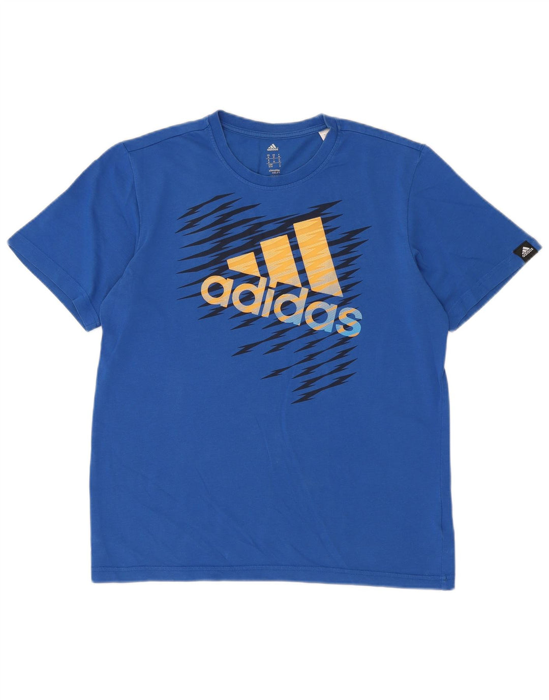 Adidas Mens Climalite Graphic T-Shirt Top Medium Blue Cotton