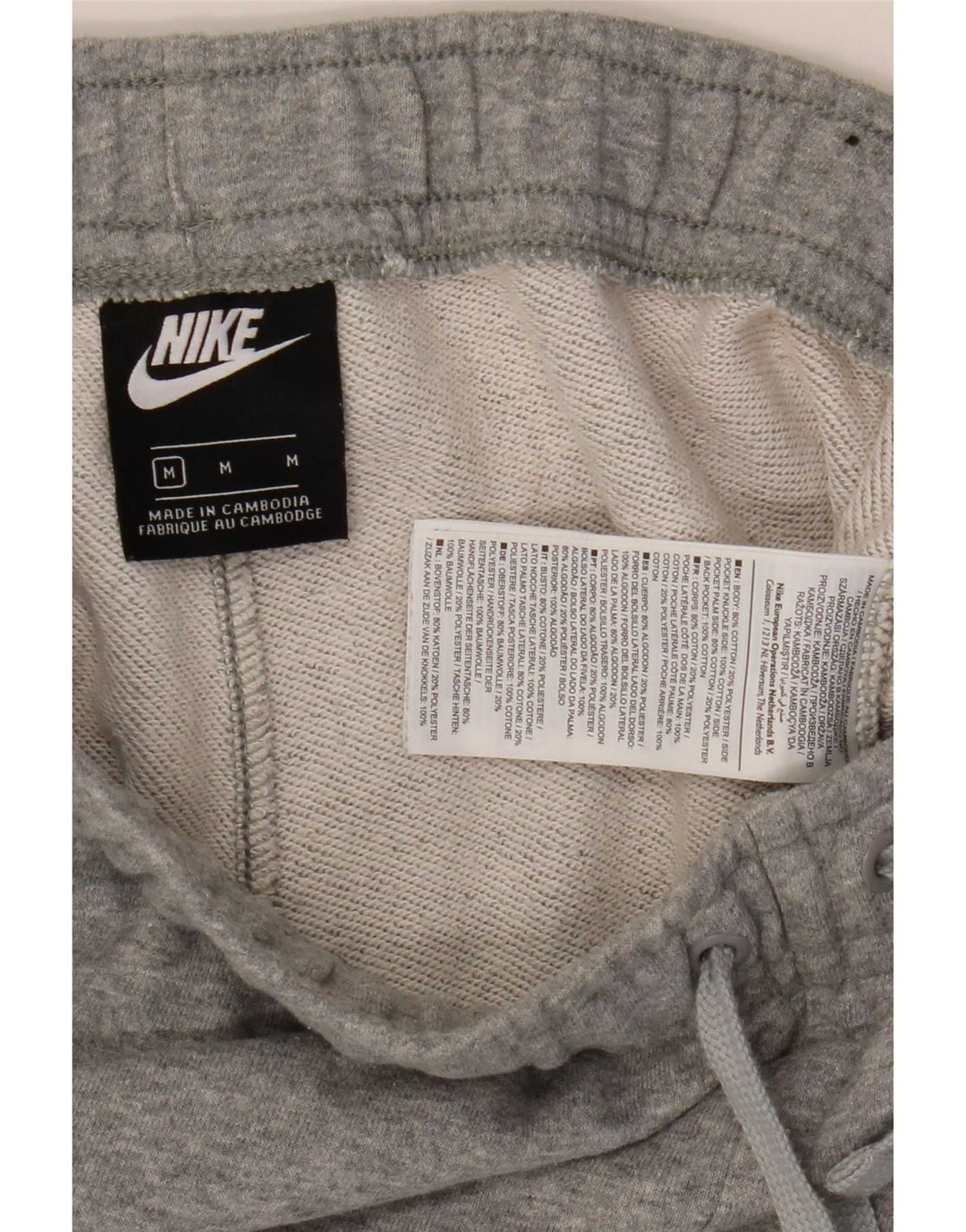 Nike Mens Tracksuit Trousers Joggers Medium  Grey Flecked Cotton
