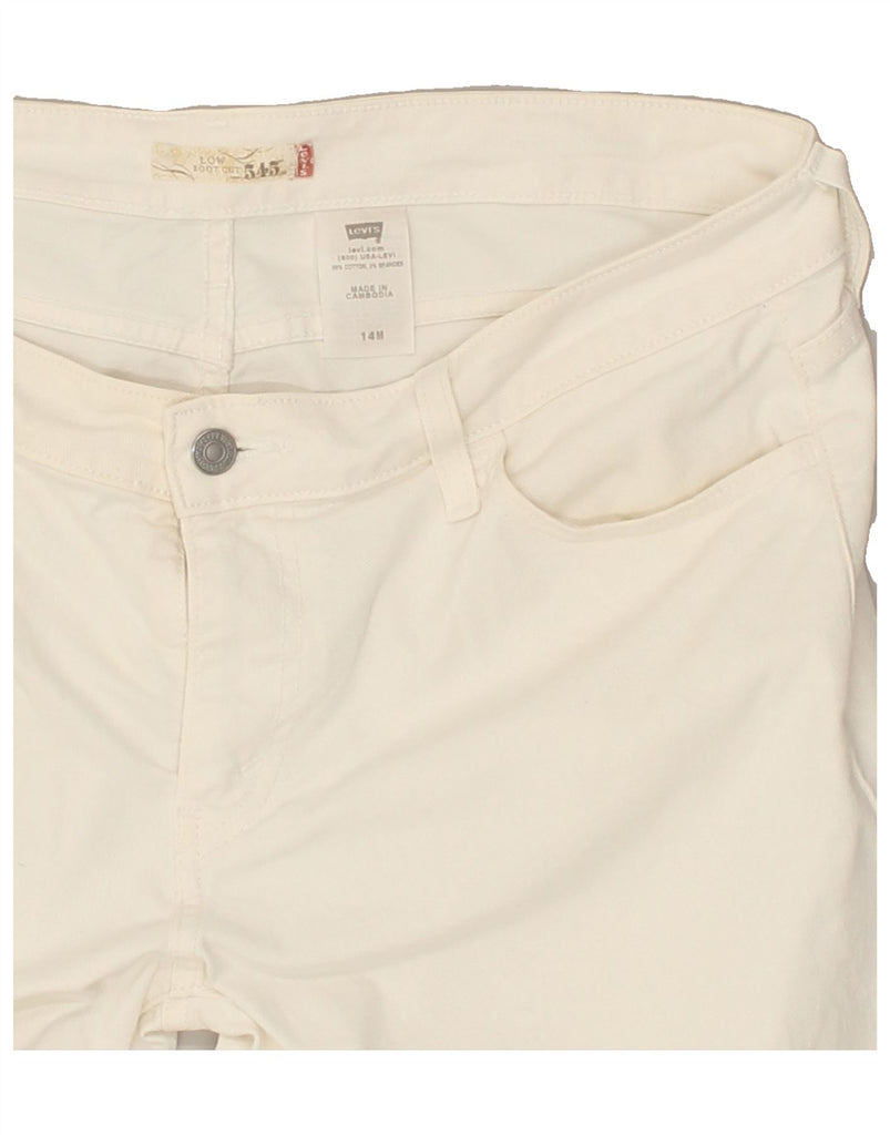 LEVI'S Womens 545 Bootcut Casual Trousers US 14 XL W36 L32  White Cotton | Vintage Levi's | Thrift | Second-Hand Levi's | Used Clothing | Messina Hembry 