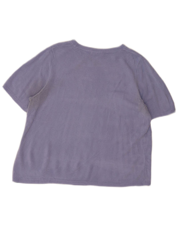Marks & Spencer Womens Crew Neck Jumper Sweater UK 18 XL Purple