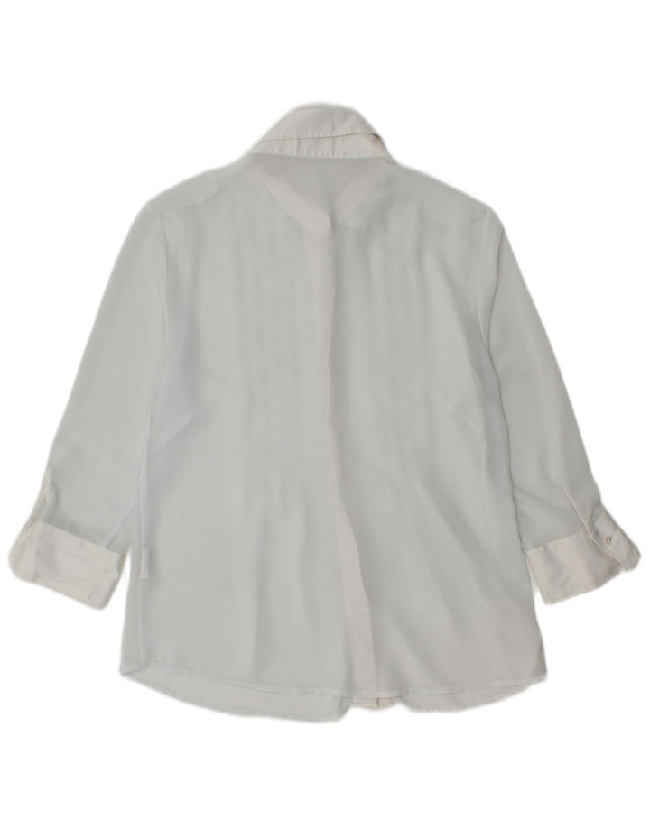 Naracamicie Womens Shirt Blouse US 0 XS Blue Polyester