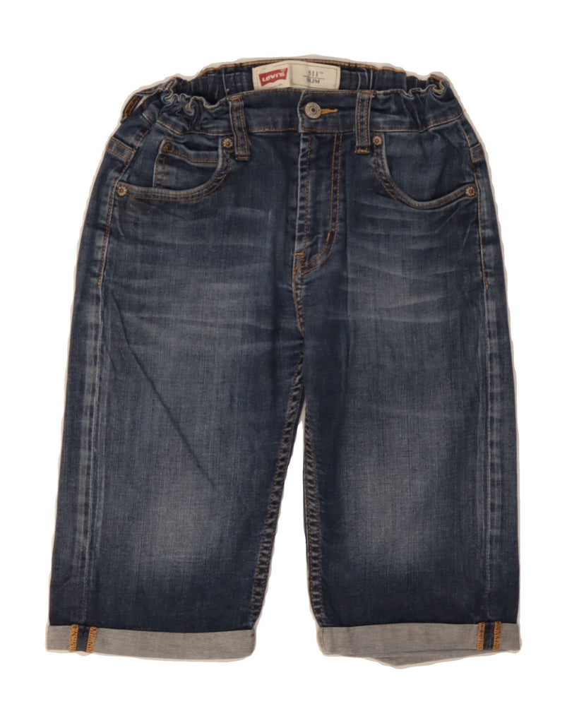 LEVI'S Boys 511 Slim Denim Bermuda Shorts 13-14 Years W24  Blue Cotton Vintage Levi's and Second-Hand Levi's from Messina Hembry 