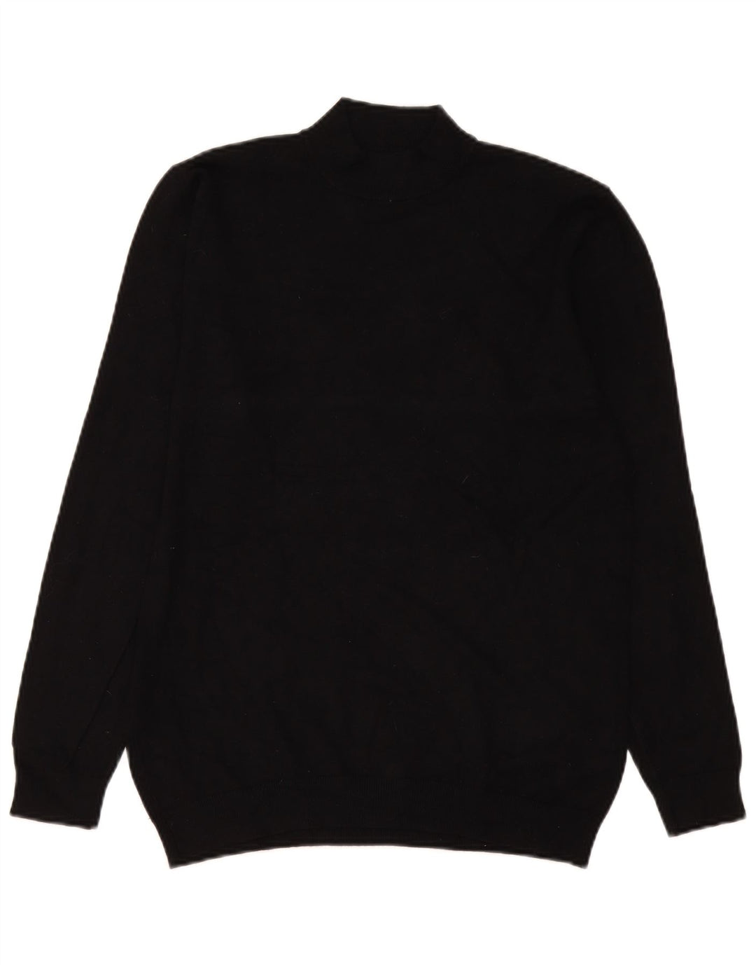 Zara Mens Turtle Neck Jumper Sweater Medium Black Viscose