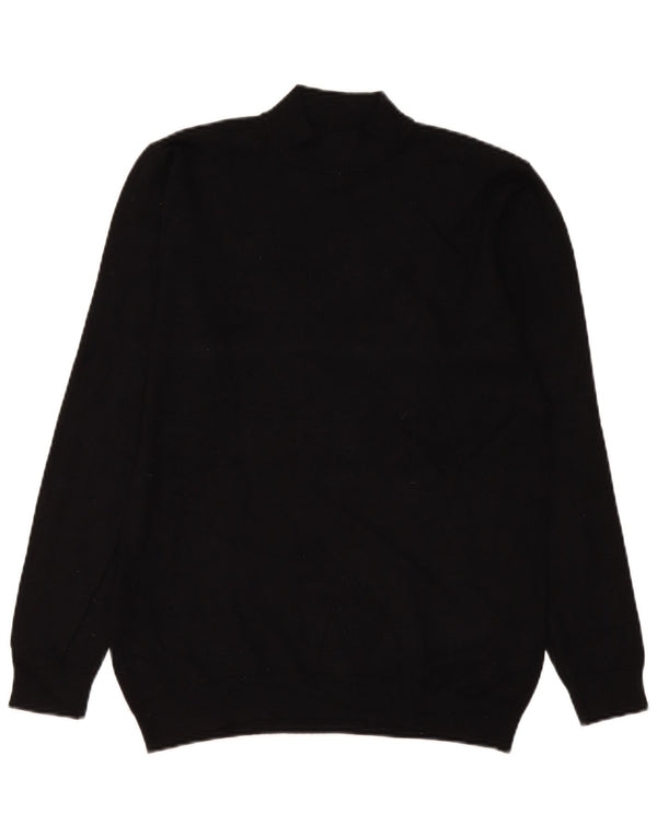 Zara Mens Turtle Neck Jumper Sweater Medium Black Viscose