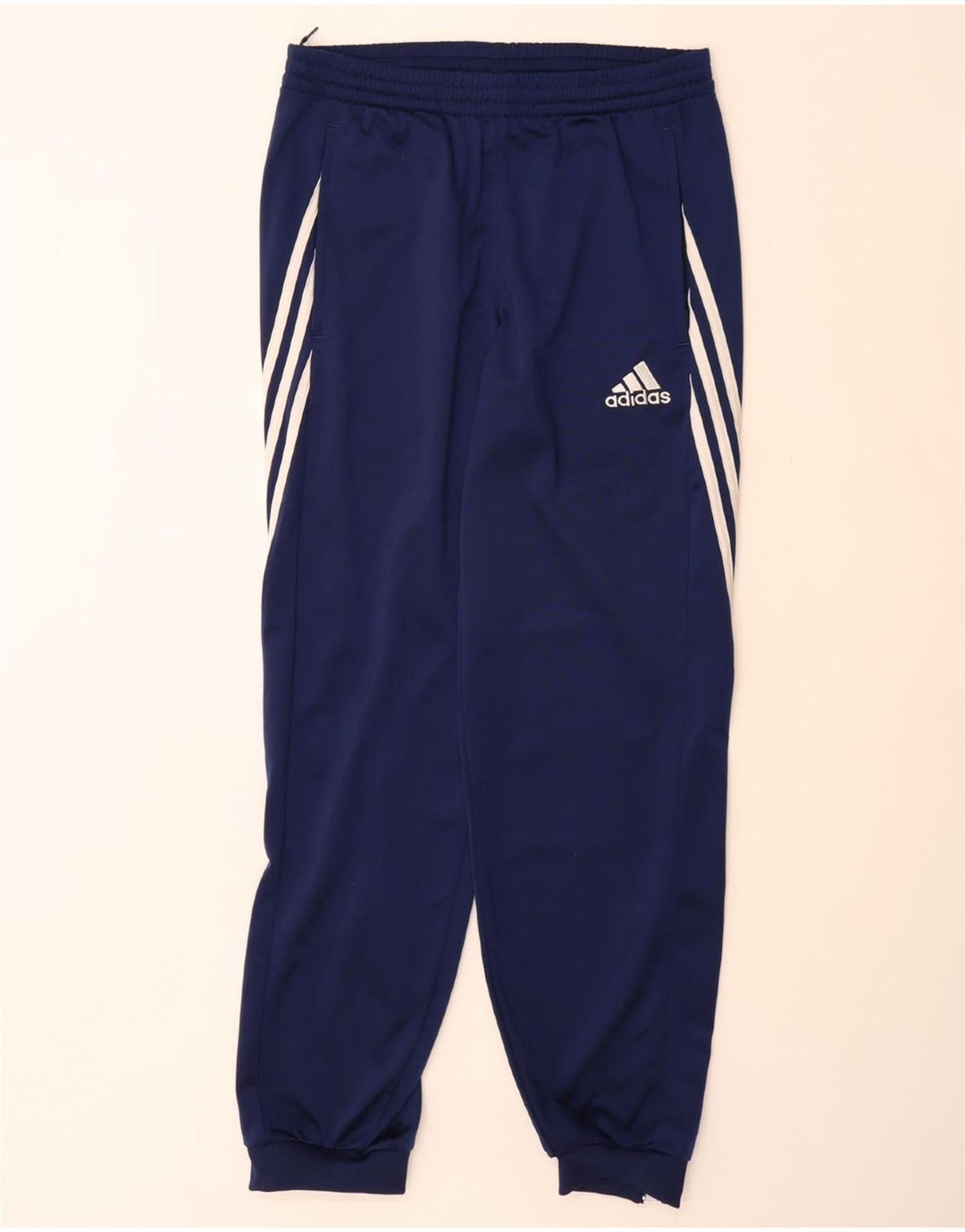 ADIDAS Mens Tracksuit Trousers Joggers Medium  Navy Blue Polyester