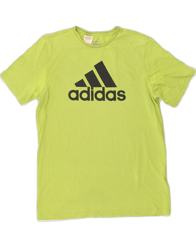 ADIDAS Boys Graphic T-Shirt Top 15-16 Years Green Cotton | Vintage Adidas | Thrift | Second-Hand Adidas | Used Clothing | Messina Hembry 