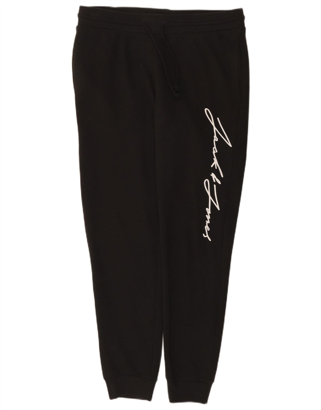 Jack & Jones Mens Graphic Tracksuit Trousers Joggers Medium Black Cotton
