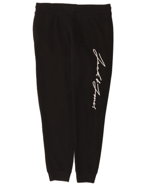 Jack & Jones Mens Graphic Tracksuit Trousers Joggers Medium Black Cotton