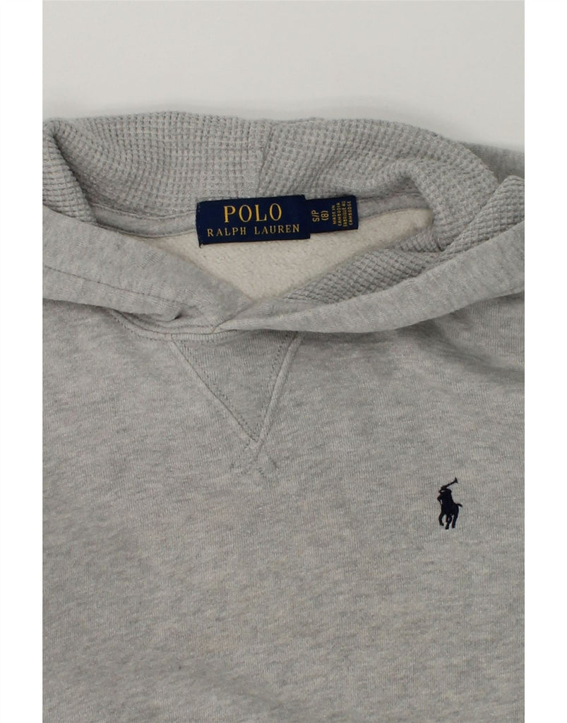 POLO RALPH LAUREN Boys Hoodie Jumper 7-8 Years Small  Grey Cotton | Vintage Polo Ralph Lauren | Thrift | Second-Hand Polo Ralph Lauren | Used Clothing | Messina Hembry 