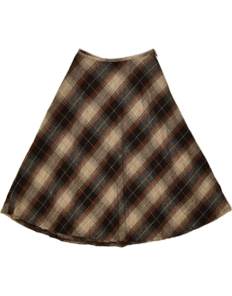 VINTAGE Girls A-Line Skirt 9-10 Years Medium W24 Beige Check | Vintage Vintage | Thrift | Second-Hand Vintage | Used Clothing | Messina Hembry 