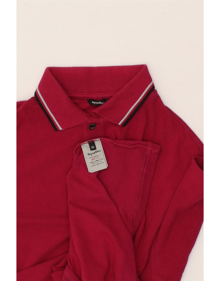 REFRIGIWEAR Mens Polo Shirt XL Red Cotton Vintage Refrigiwear and Second-Hand Refrigiwear from Messina Hembry 