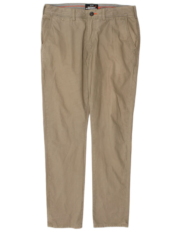 Superdry Mens Military Slim Chino Trousers W33 L32 Khaki