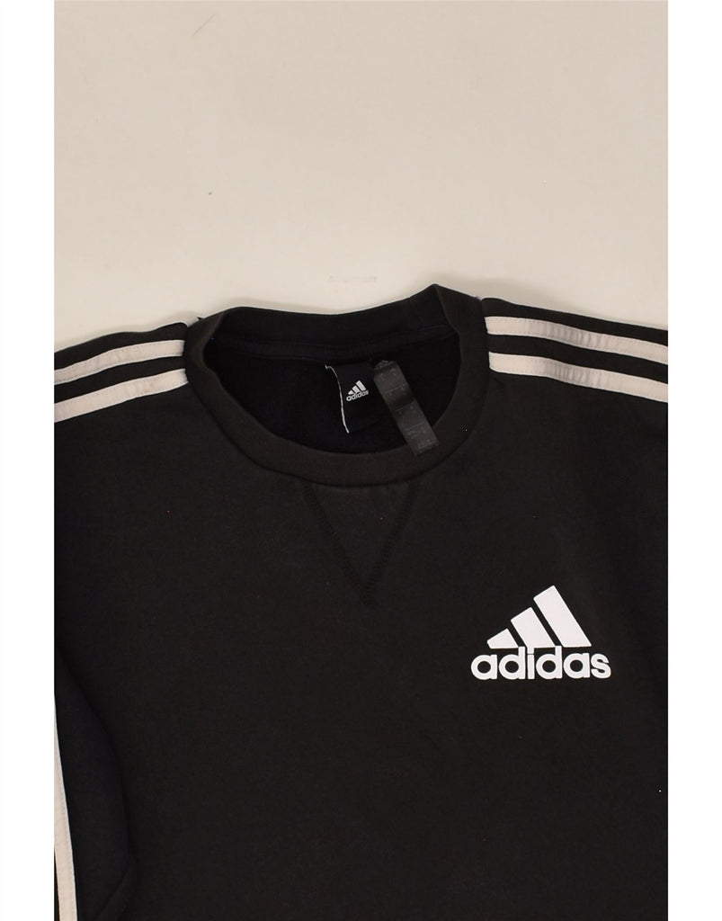 ADIDAS Mens Sweatshirt Jumper Small Black Cotton | Vintage Adidas | Thrift | Second-Hand Adidas | Used Clothing | Messina Hembry 