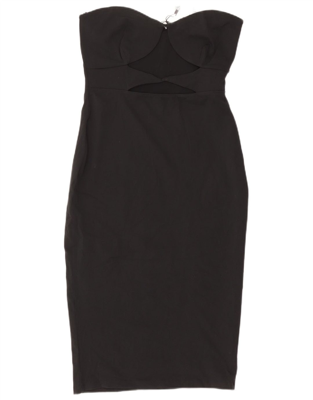 ZARA Womens Strapless Dress UK 14 Large Black Polyester
