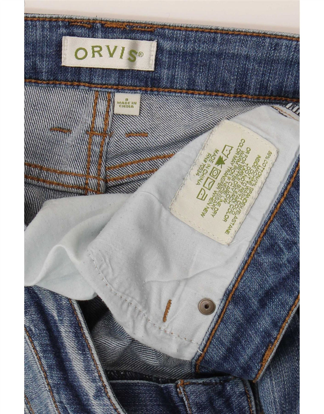 Orvis Womens Slim Jeans US 8 Medium W34 L30 Blue Cotton
