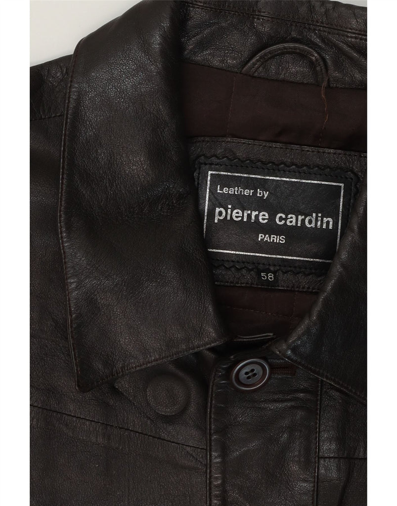 PIERRE CARDIN Mens Leather Jacket IT 58 4XL Brown Leather Vintage Pierre Cardin and Second-Hand Pierre Cardin from Messina Hembry 