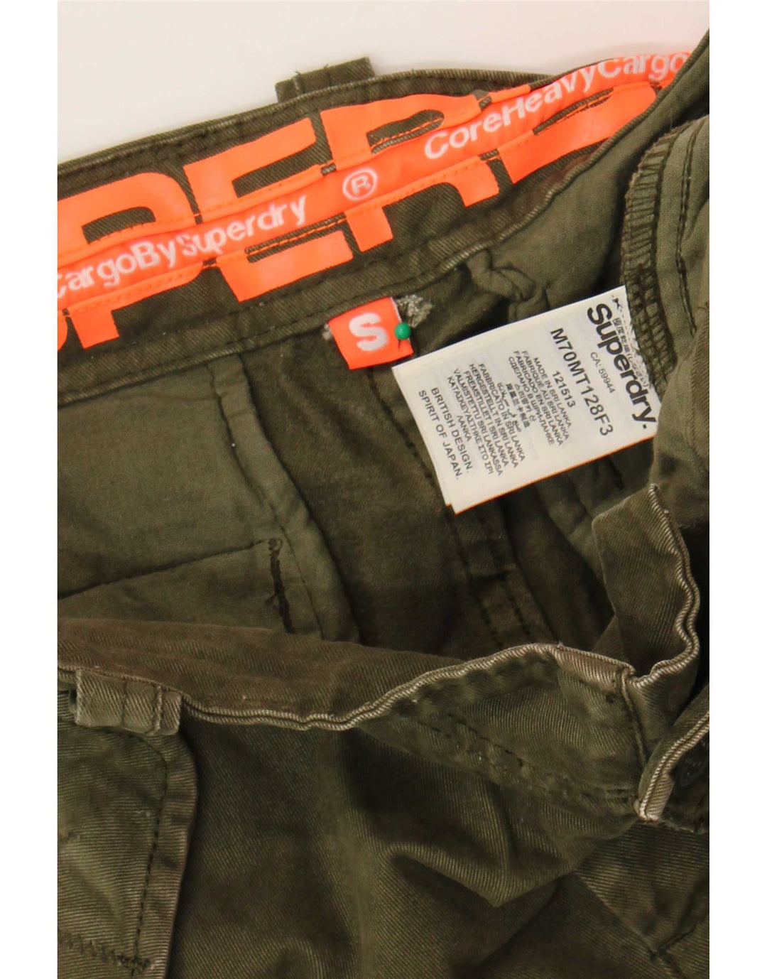 Superdry Mens Cargo Shorts Small W29 Khaki Cotton