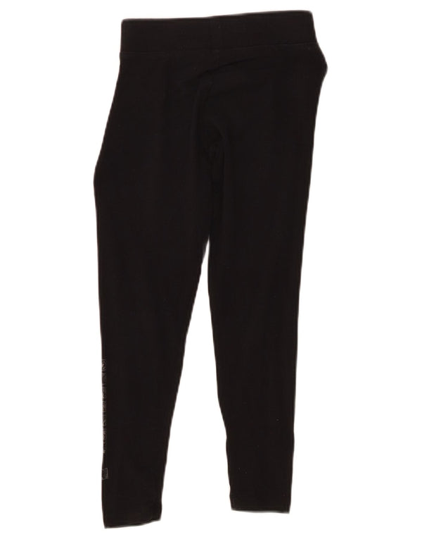 Puma Girls Graphic Leggings 7-8 Years Black Cotton
